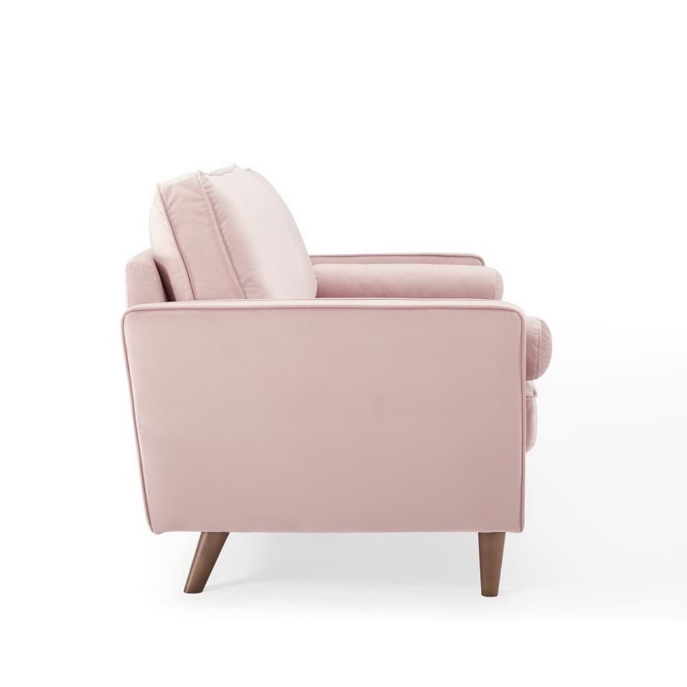 Valour Performance Velvet Sofa in Pink by Modway - Image 4