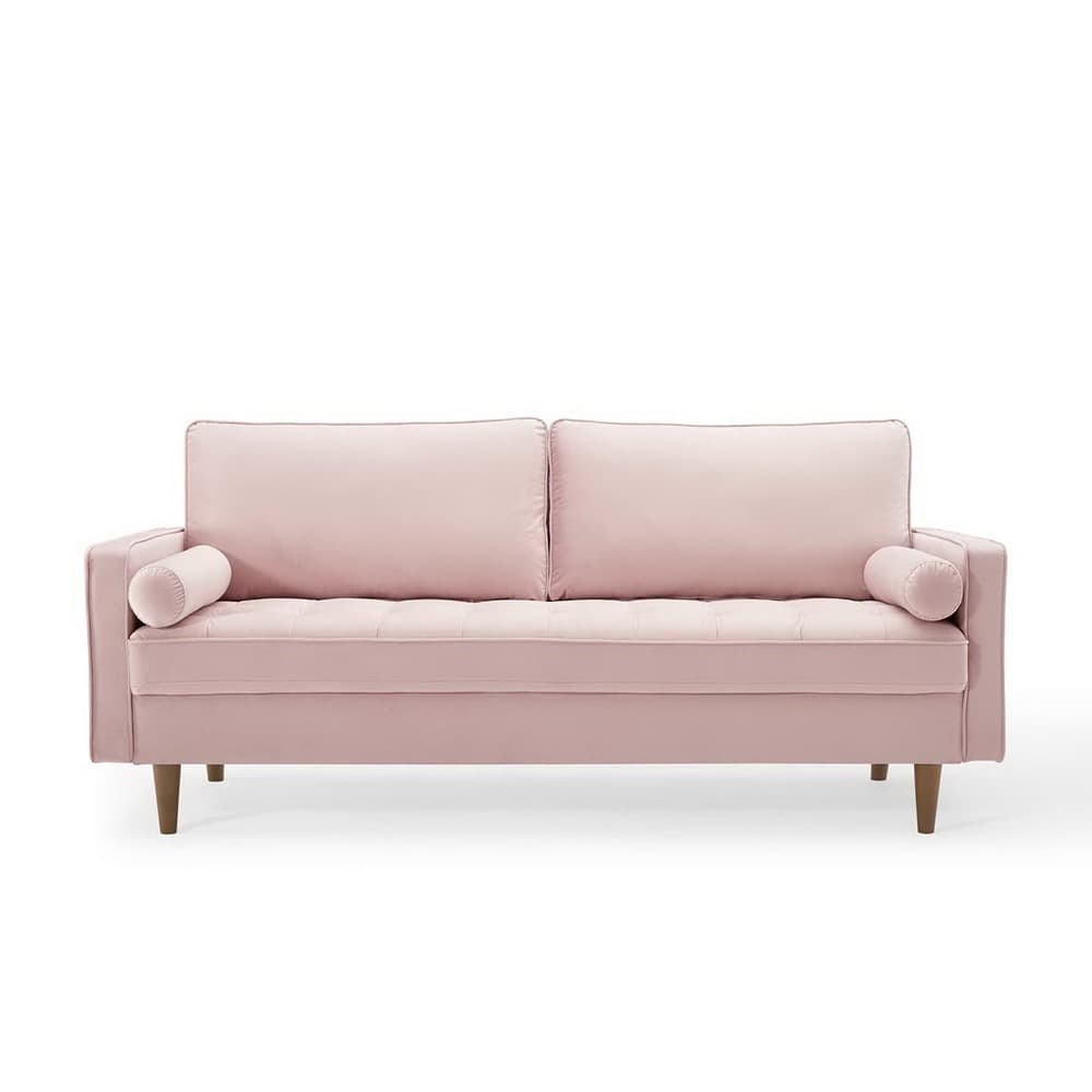 Valour Performance Velvet Sofa in Pink by Modway - Image 6