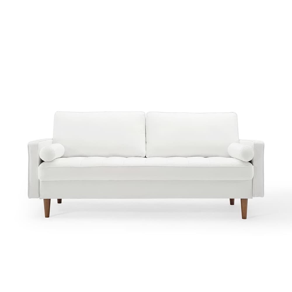 Valour Performance Velvet Sofa in White by Modway - Image 6