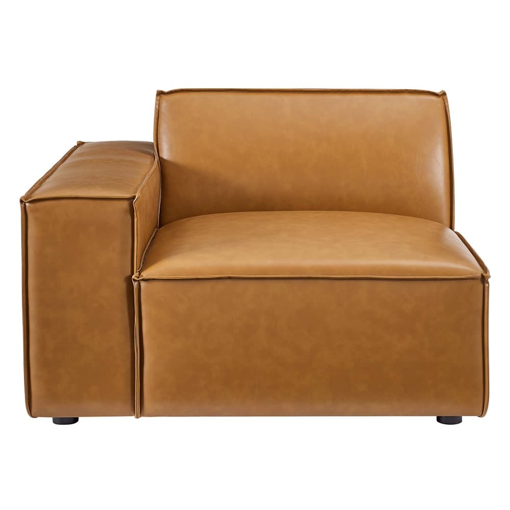 Restore 3-Piece Vegan Leather Sofa in Tan by Modway - Image 10