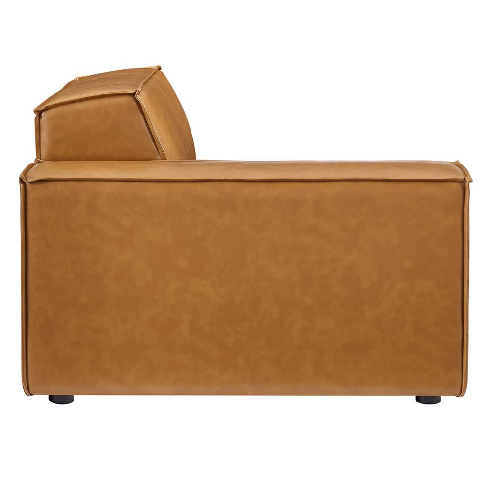 Restore 3-Piece Vegan Leather Sofa in Tan by Modway - Image 9
