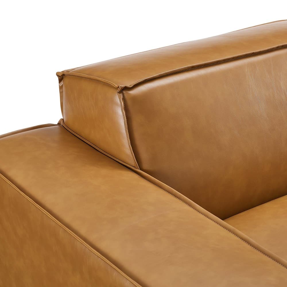 Restore 4-Piece Vegan Leather Sofa in Tan by Modway - Image 11