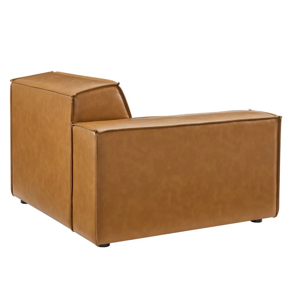 Restore 4-Piece Vegan Leather Sofa in Tan by Modway - Image 8