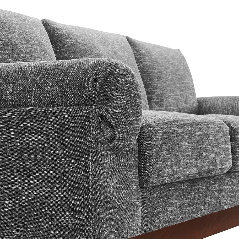 Oasis Upholstered Fabric Sofa in Gray by Modway - Image 7