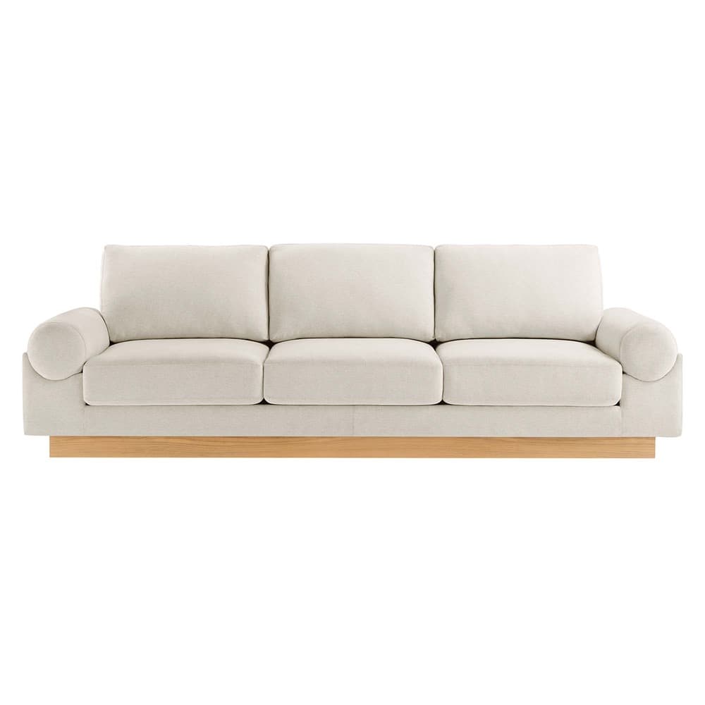 Oasis Upholstered Fabric Sofa in Ivory by Modway - Image 6