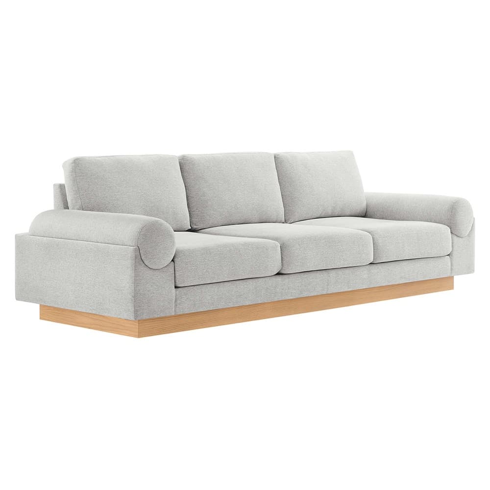 Oasis Upholstered Fabric Sofa in Light Gray by Modway