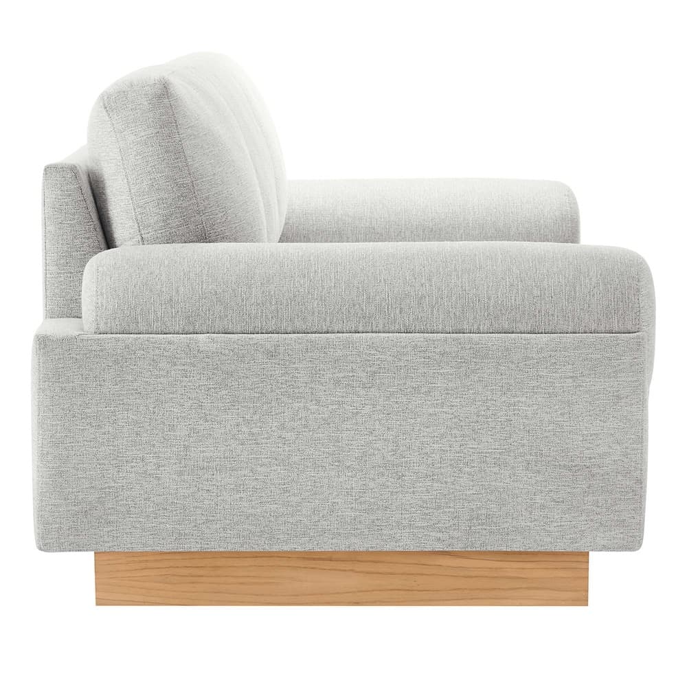 Oasis Upholstered Fabric Sofa in Light Gray by Modway - Image 4