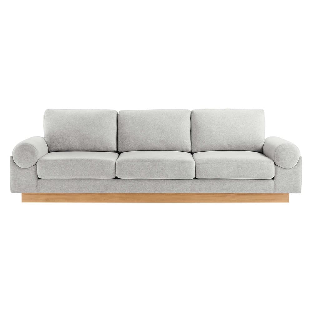 Oasis Upholstered Fabric Sofa in Light Gray by Modway - Image 6