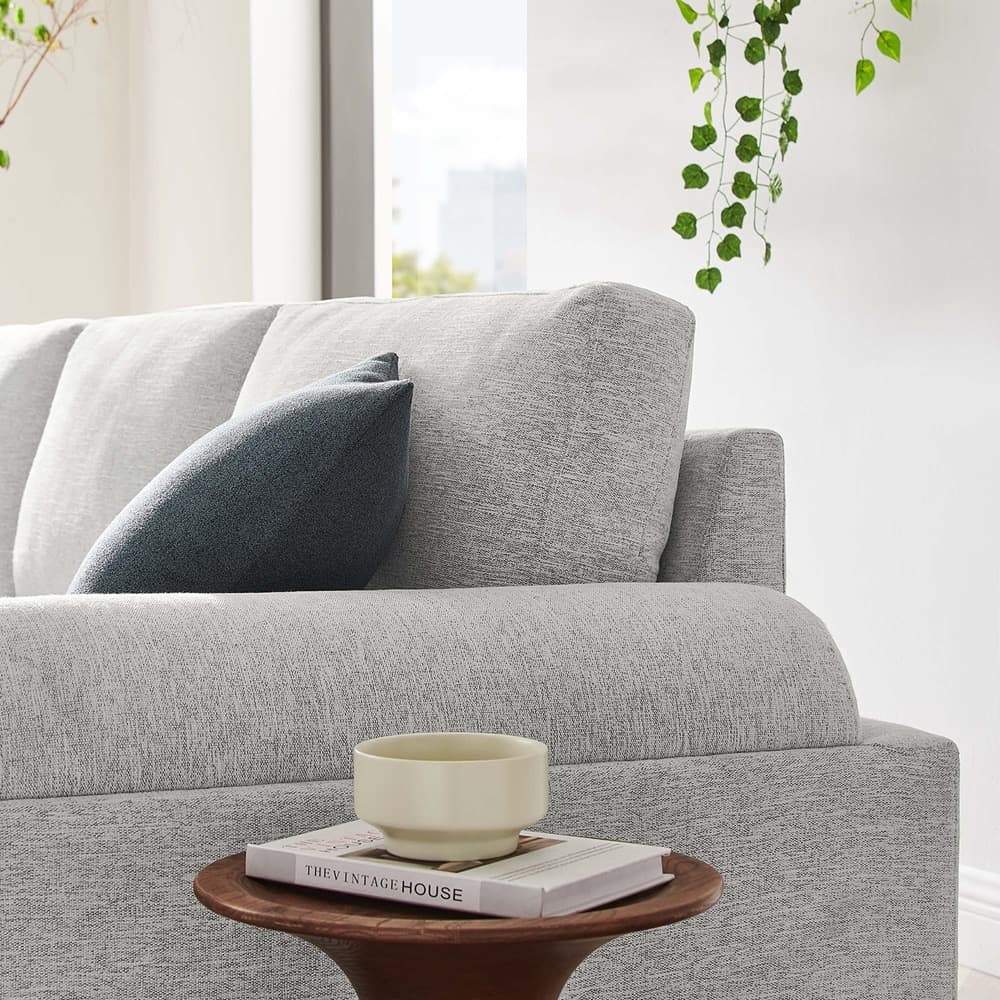 Oasis Upholstered Fabric Sofa in Light Gray by Modway - Image 9