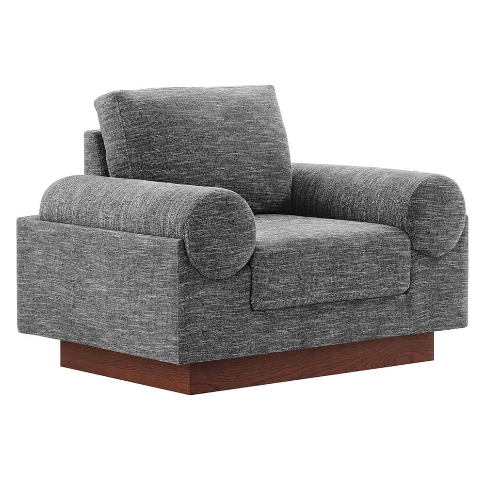 Oasis Upholstered Fabric Armchair in Gray by Modway