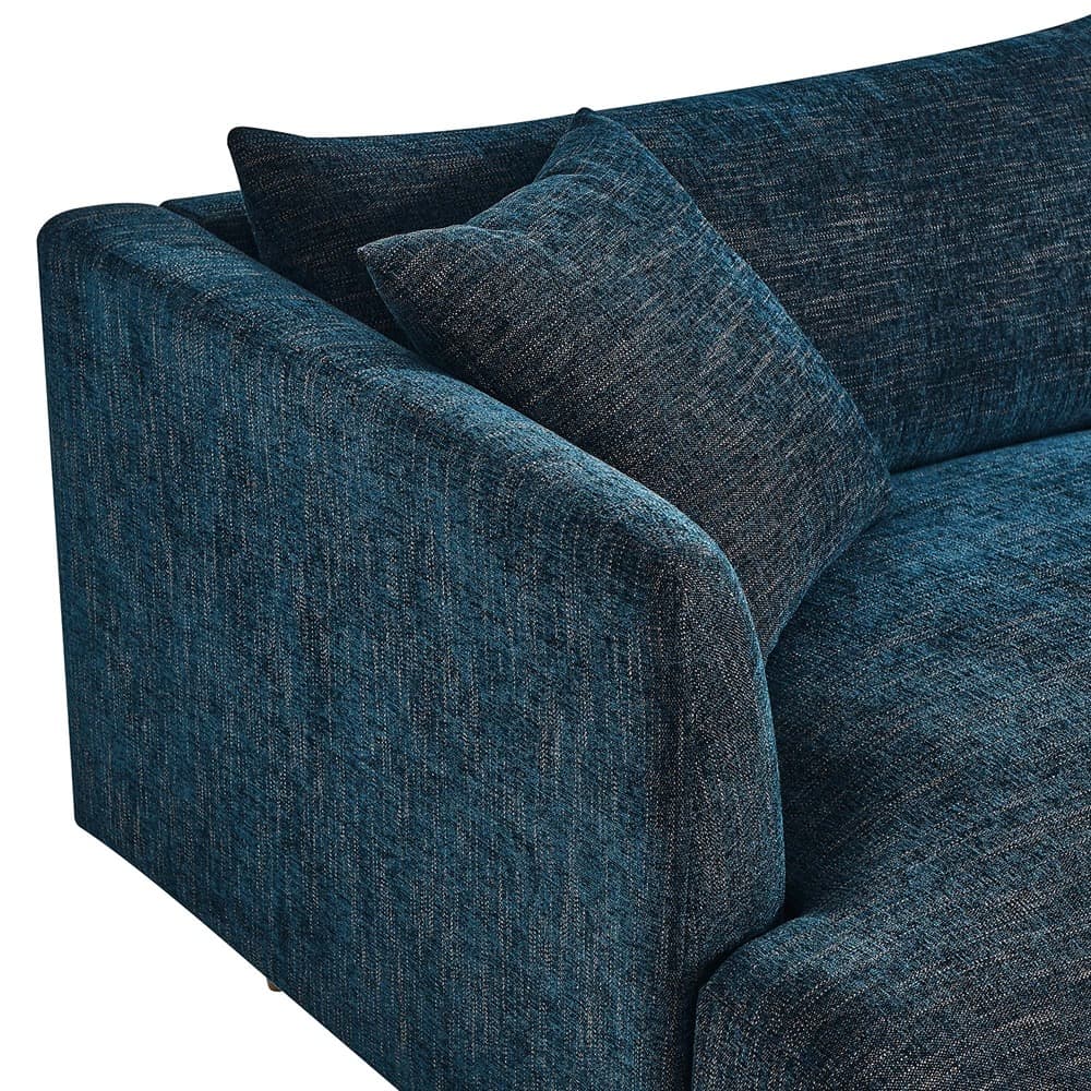 Zoya Down Filled Overstuffed Sofa in Navy Fabric by Modway - Image 7