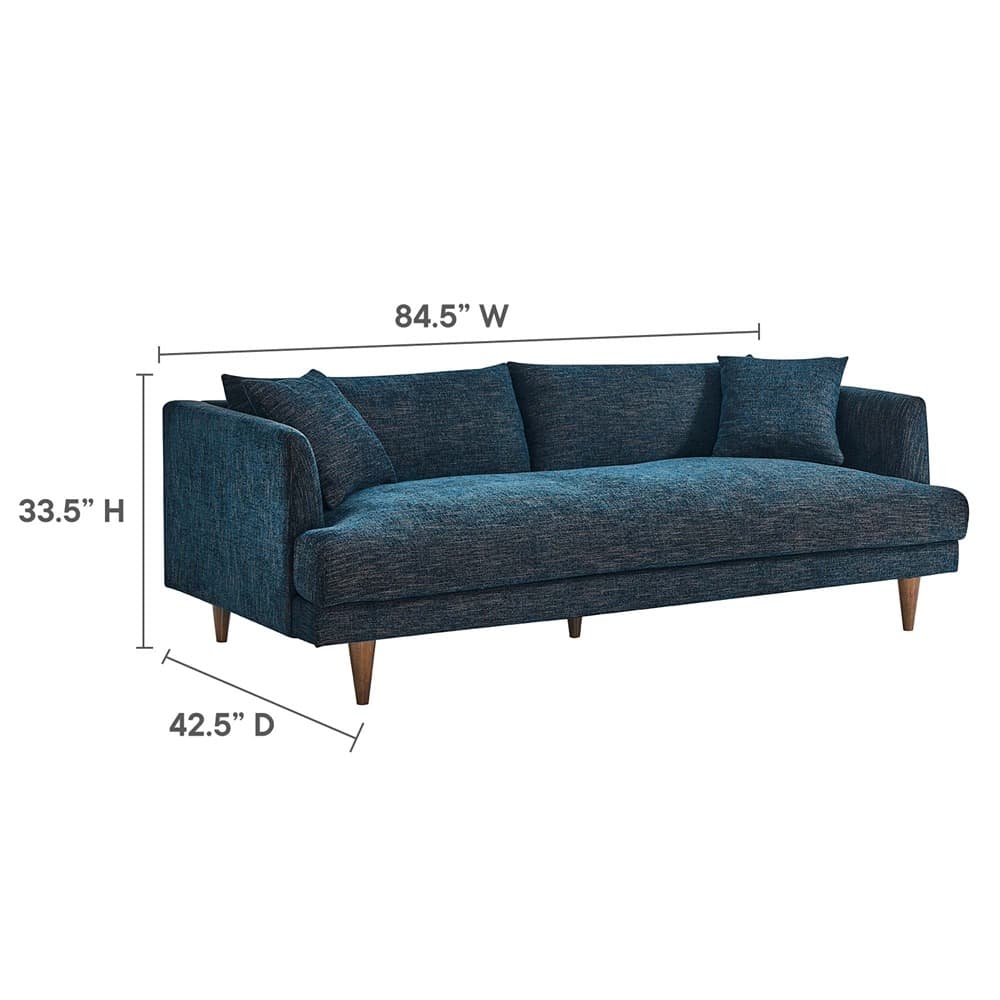 Zoya Down Filled Overstuffed Sofa in Navy Fabric by Modway - Image 3