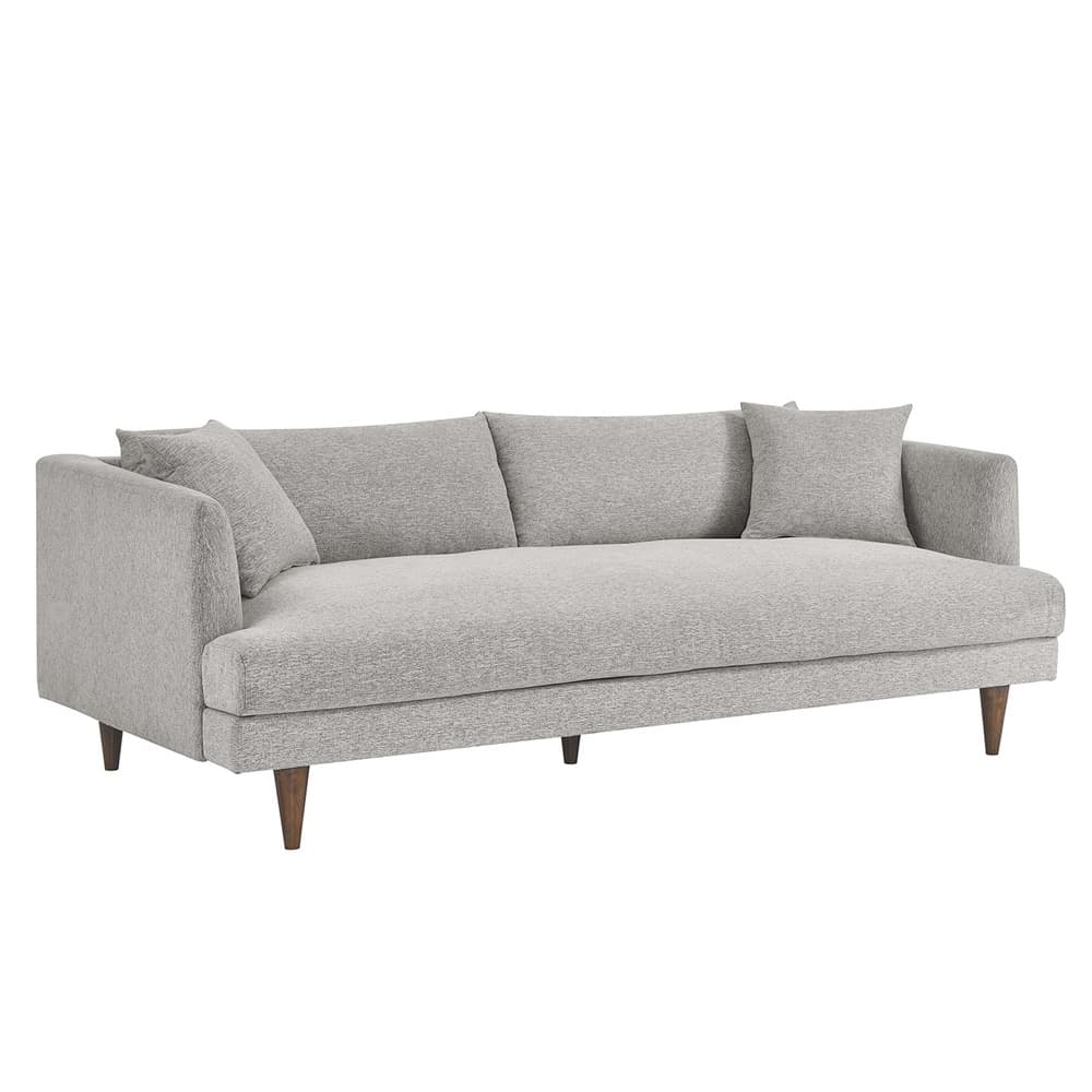 Zoya Down Filled Overstuffed Sofa in Light Gray Fabric by Modway