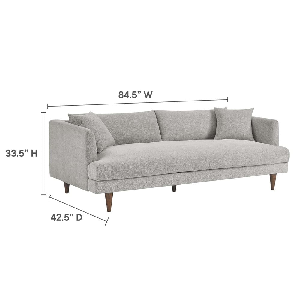Zoya Down Filled Overstuffed Sofa in Light Gray Fabric by Modway - Image 3