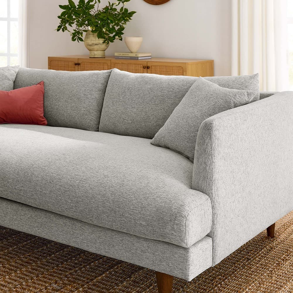 Zoya Down Filled Overstuffed Sofa in Light Gray Fabric by Modway - Image 9