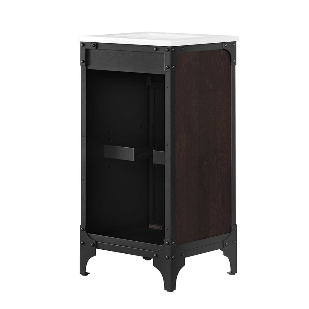 Steamforge 18" Bathroom Vanity in White black by Modway - Image 10