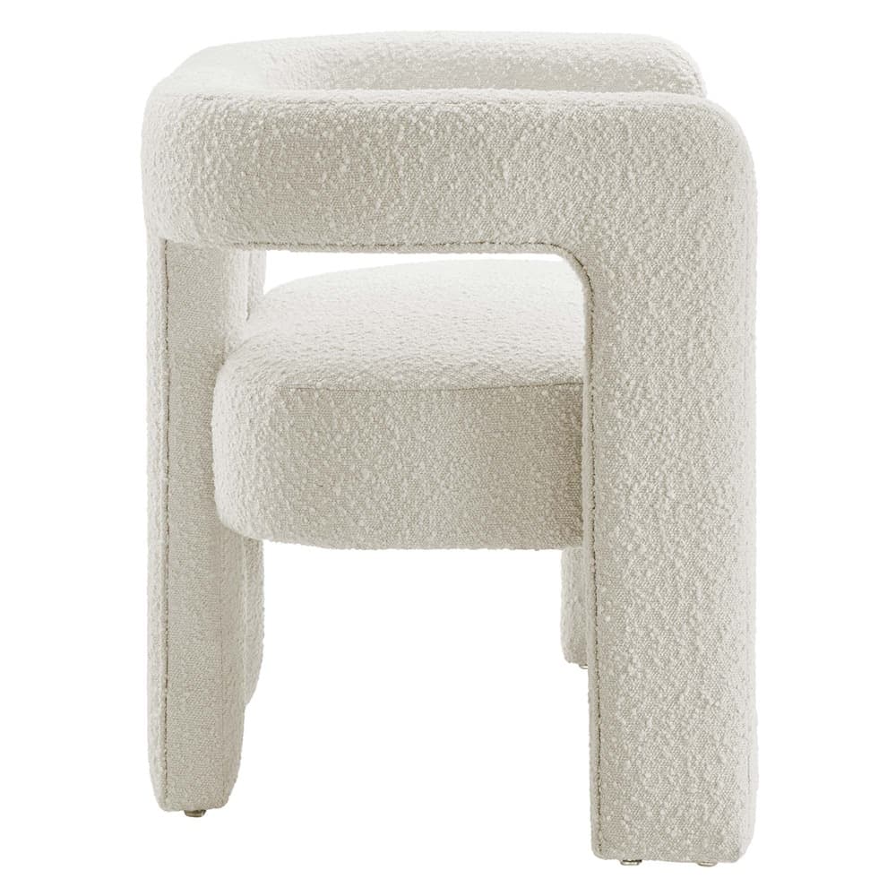 Kayla Boucle Upholstered Loveseat in Ivory by Modway - Image 4