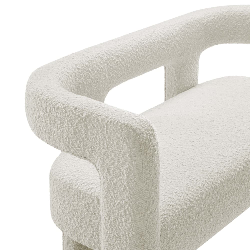 Kayla Boucle Upholstered Loveseat in Ivory by Modway - Image 7
