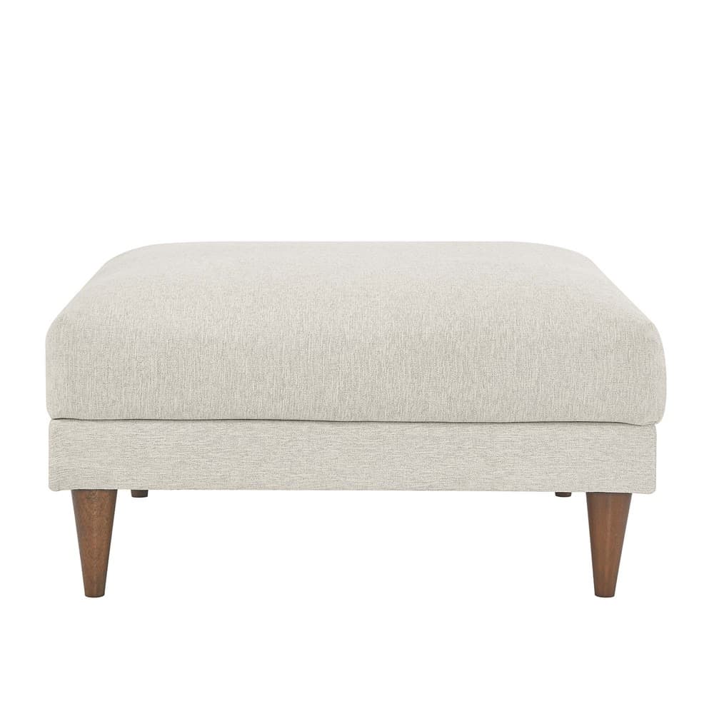 Zoya Down Filled Overstuffed Ottoman in Ivory Fabric by Modway - Image 4