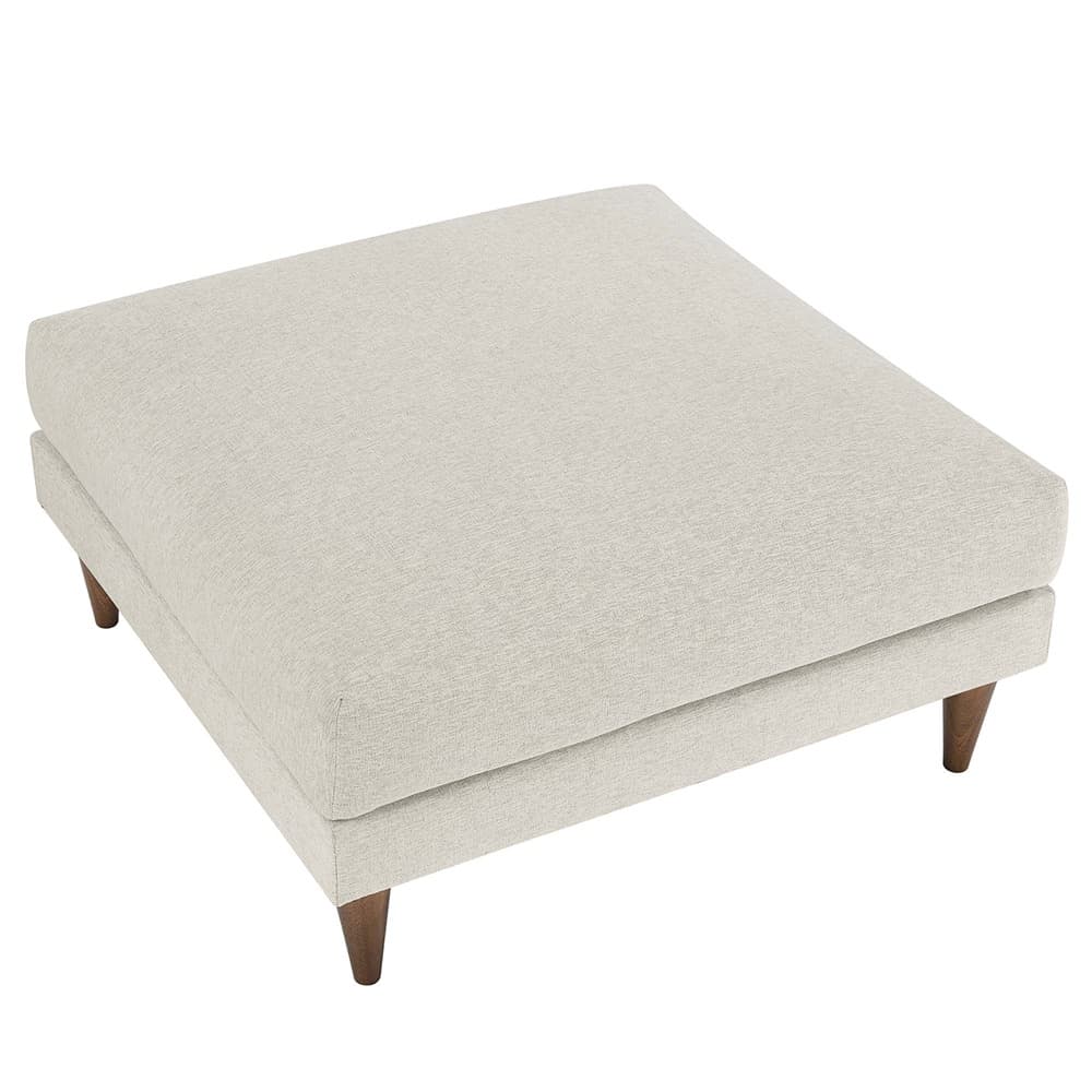 Zoya Down Filled Overstuffed Ottoman in Ivory Fabric by Modway - Image 5
