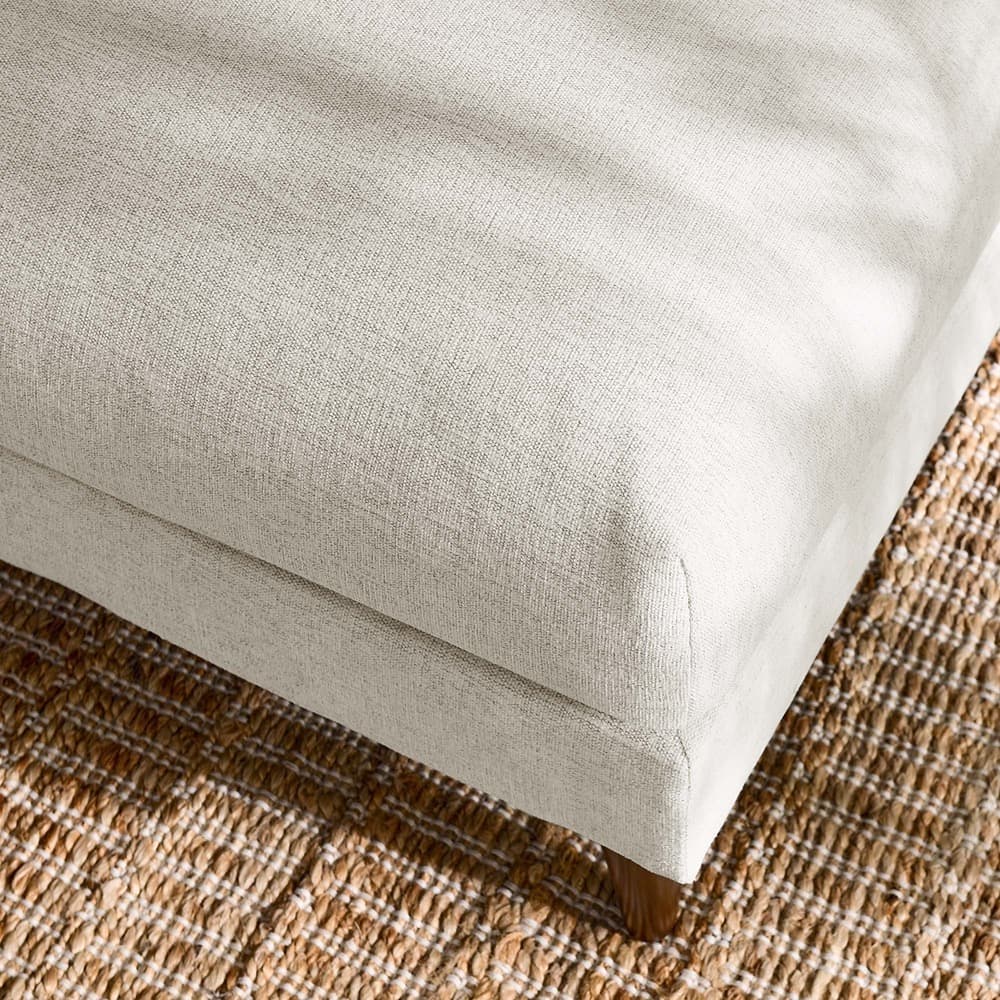 Zoya Down Filled Overstuffed Ottoman in Ivory Fabric by Modway - Image 8