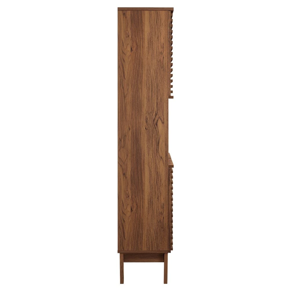 Render Tall Bathroom Storage Cabinet in Walnut by Modway - Image 4