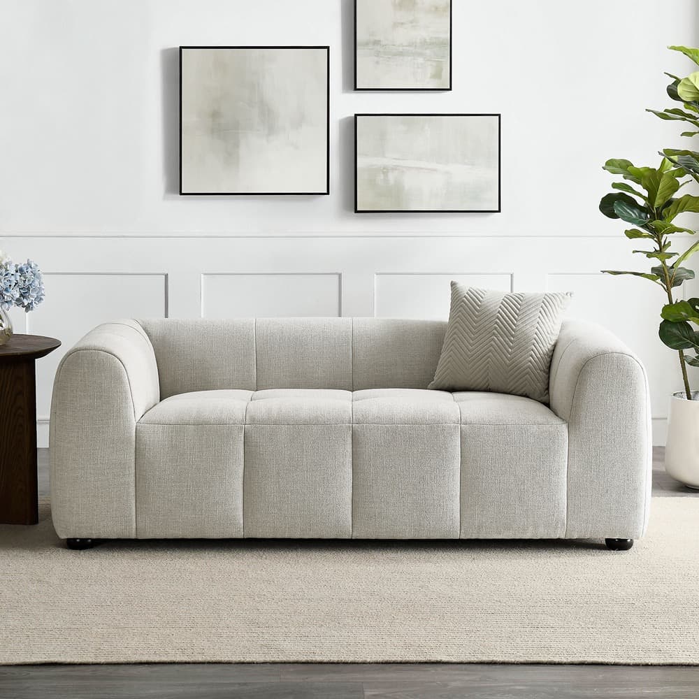 Liana Upholstered Fabric Loveseat in Linen by Modway - Image 8