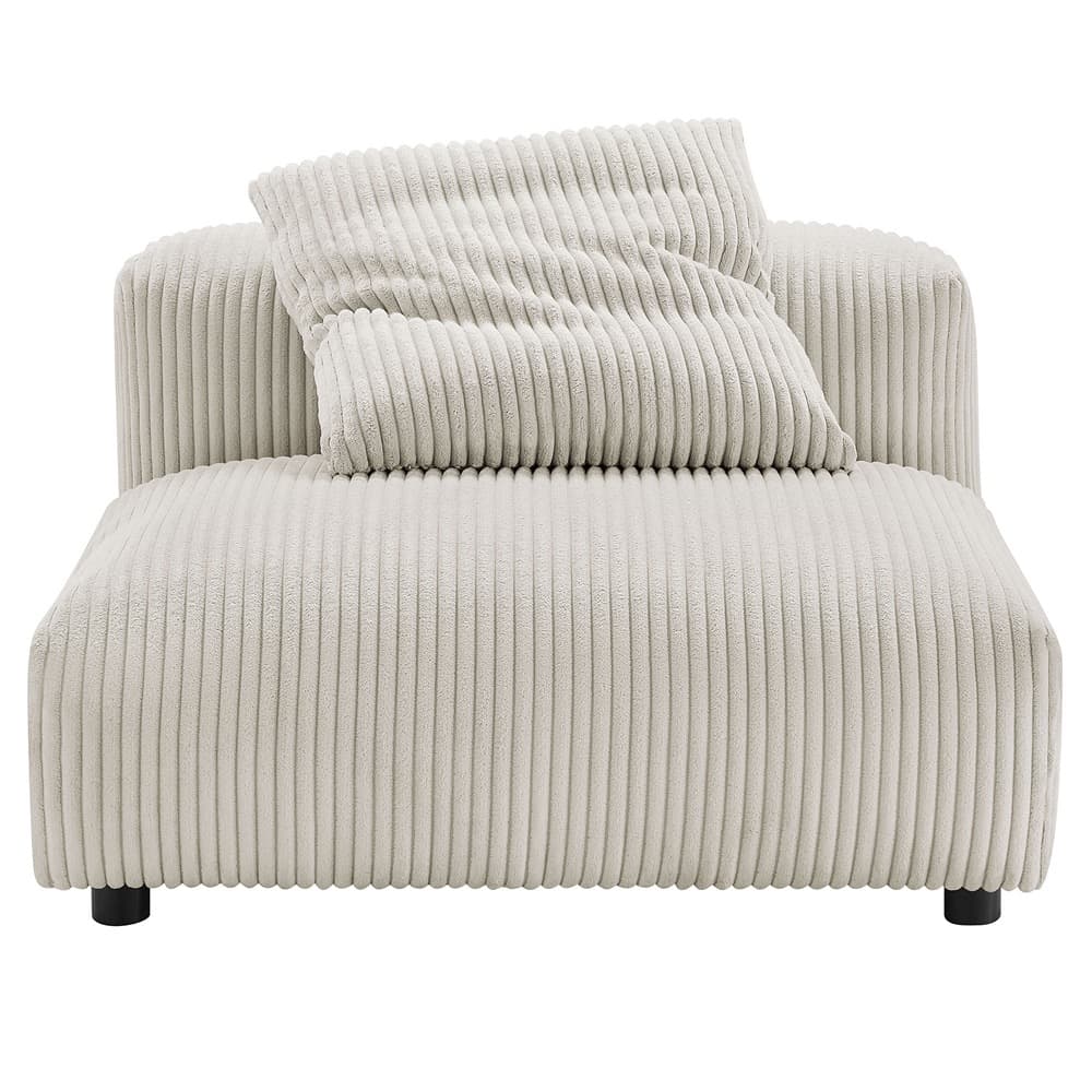Solace 4-Piece Modular Corduroy Upholstered Sectional Sofa in Almond by Modway - Image 9