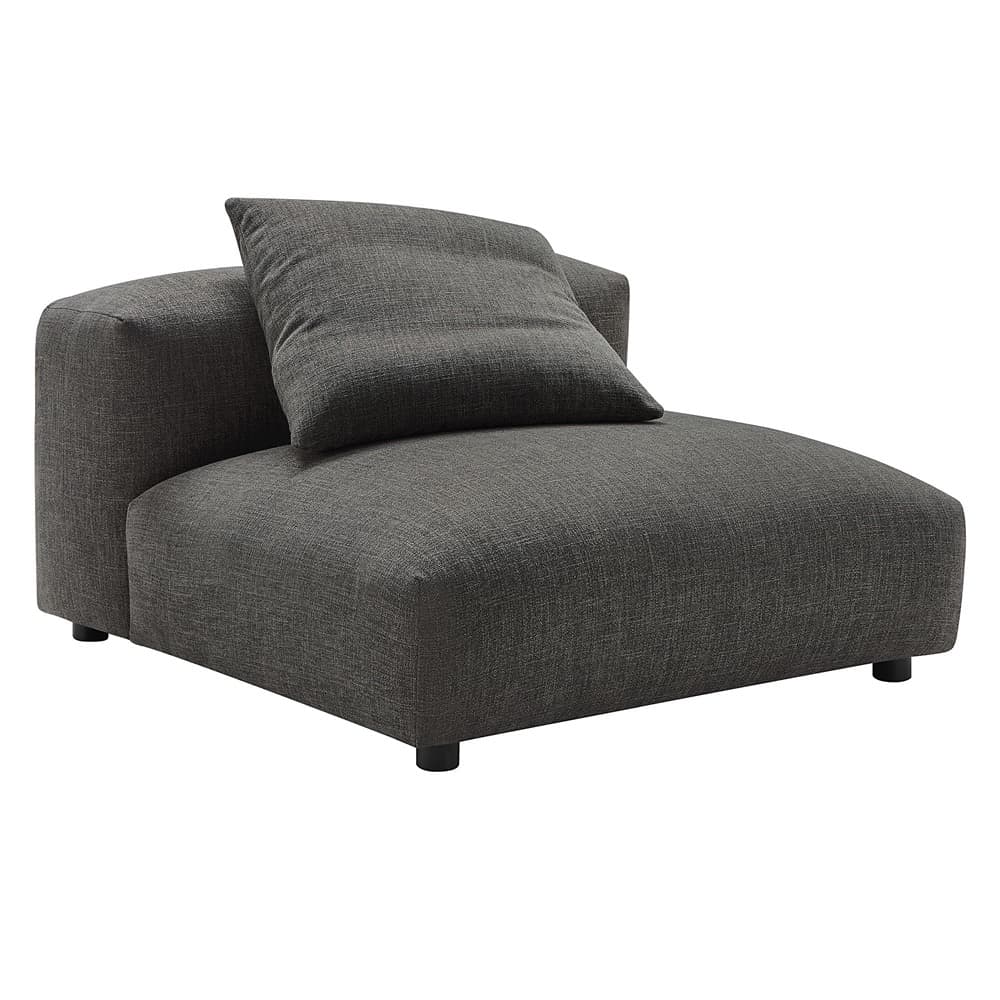 Solace 2-Piece Modular Upholstered Fabric Sofa in Charcoal by Modway - Image 3