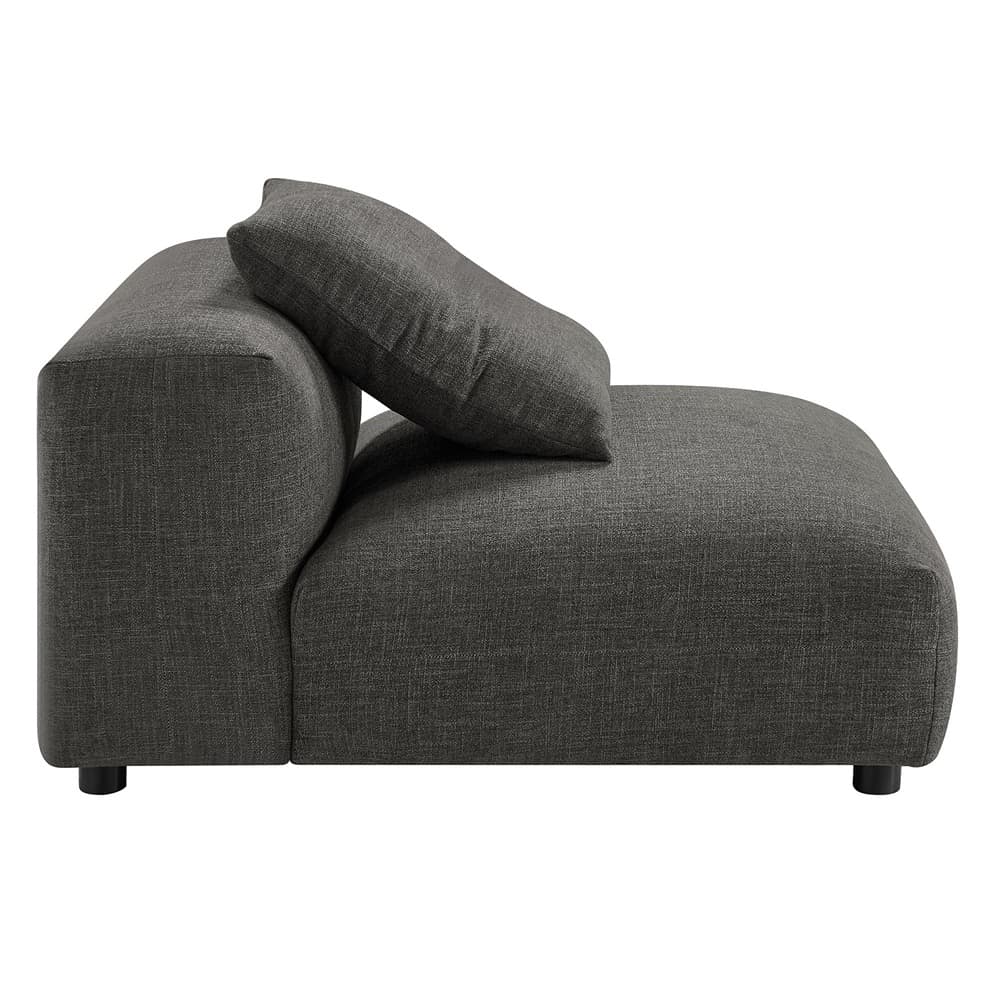 Solace 2-Piece Modular Upholstered Fabric Sofa in Charcoal by Modway - Image 4