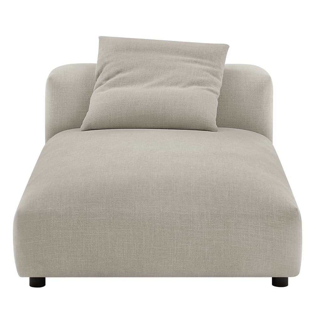 Solace 2-Piece Modular Upholstered Fabric Sectional Sofa With Chaise in Linen by Modway - Image 8