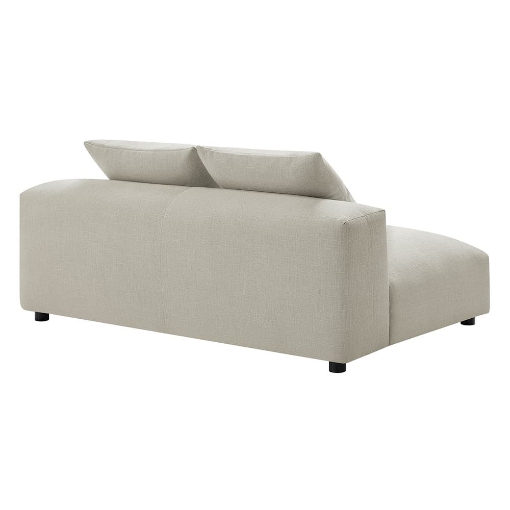 Solace Modular Upholstered Fabric Armless Loveseat in Linen by Modway - Image 5