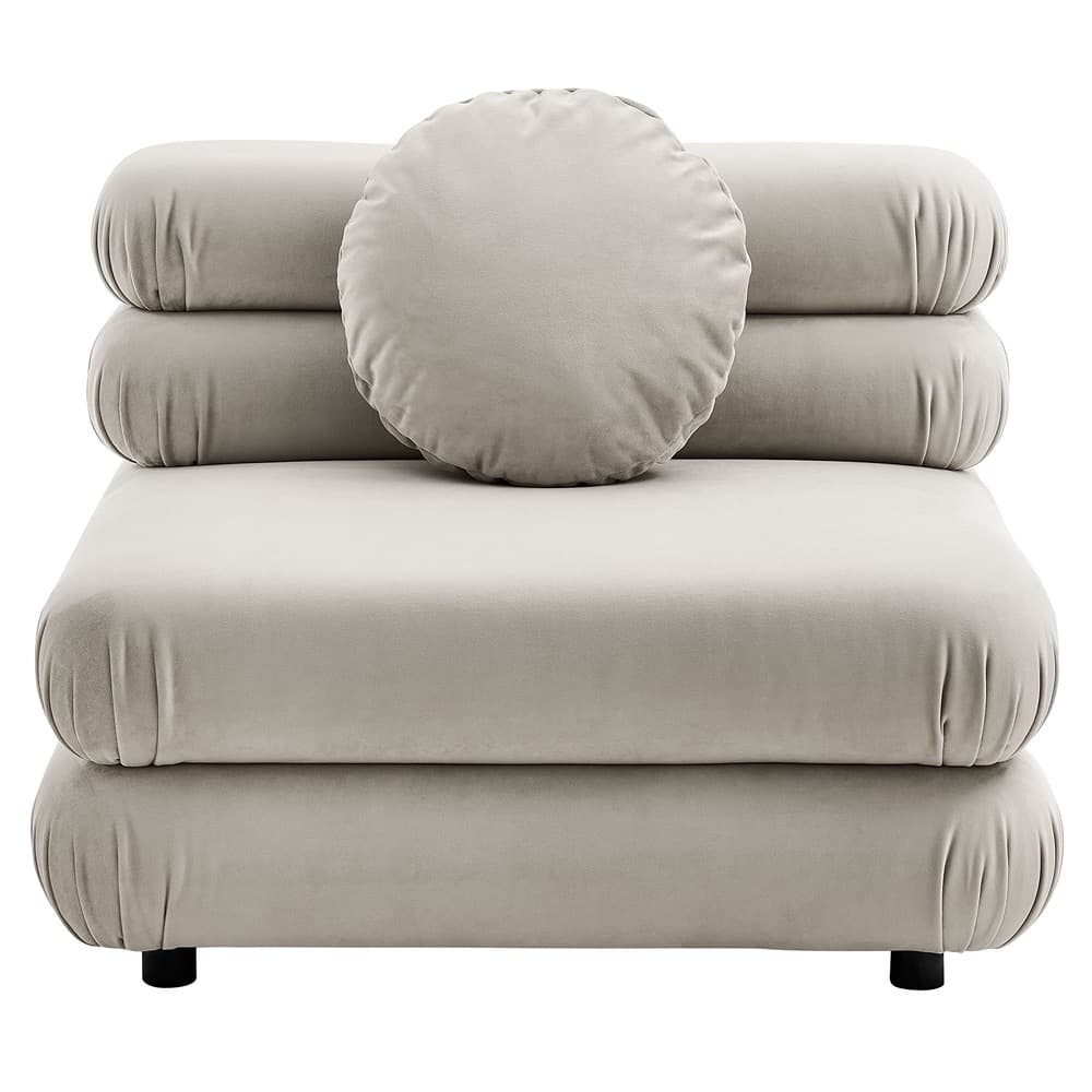 Jubilee 3-Piece Modular Performance Velvet Sectional Sofa in Almond by Modway - Image 9