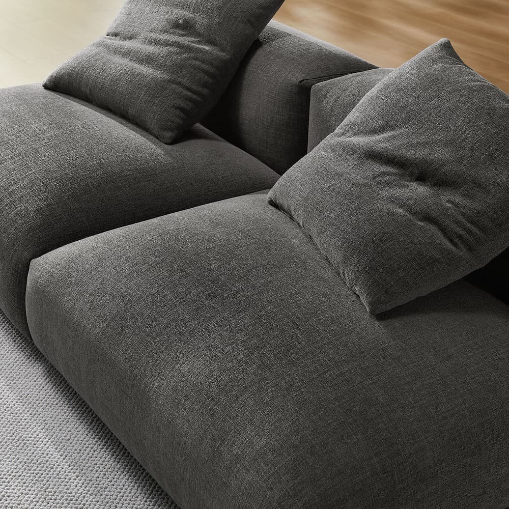 Solace 2-Piece Modular Upholstered Fabric Sofa in Charcoal by Modway - Image 8