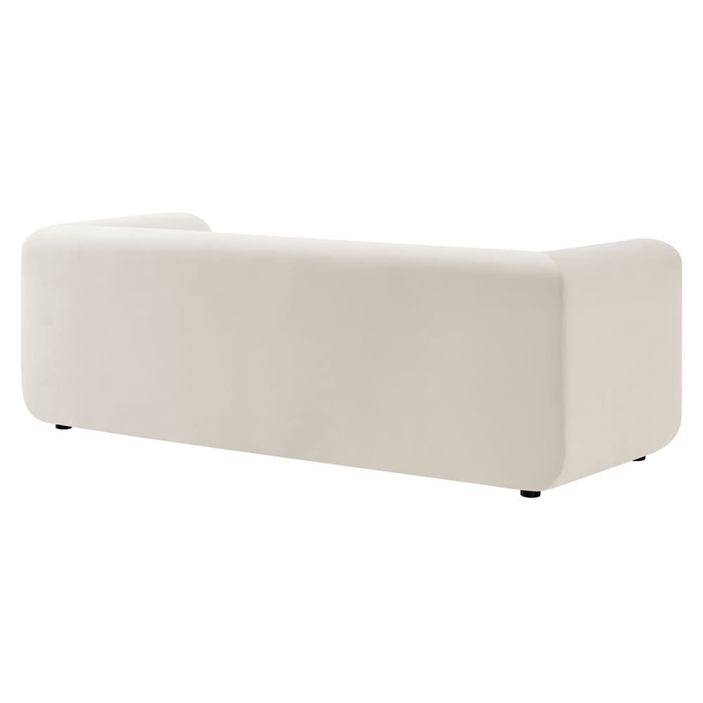 Leif 89" Performance Velvet Upholstered Sofa in Alabaster by Modway - Image 5