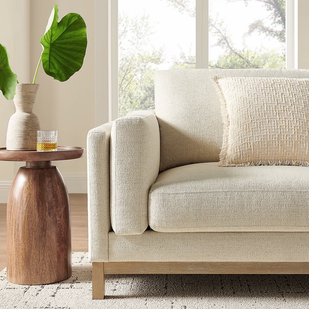 Roscoe 81 inch Fabric Sofa in Ivory by Modway - Image 10