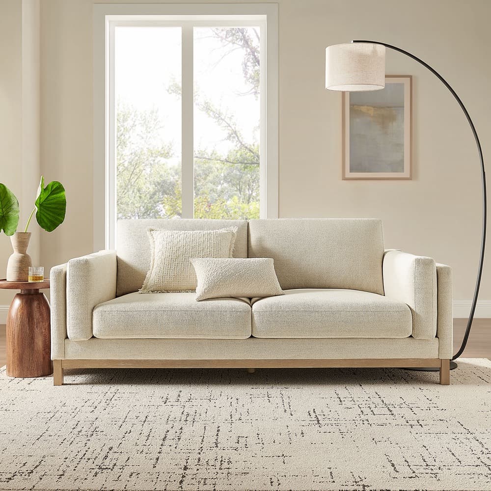 Roscoe 81 inch Fabric Sofa in Ivory by Modway - Image 8