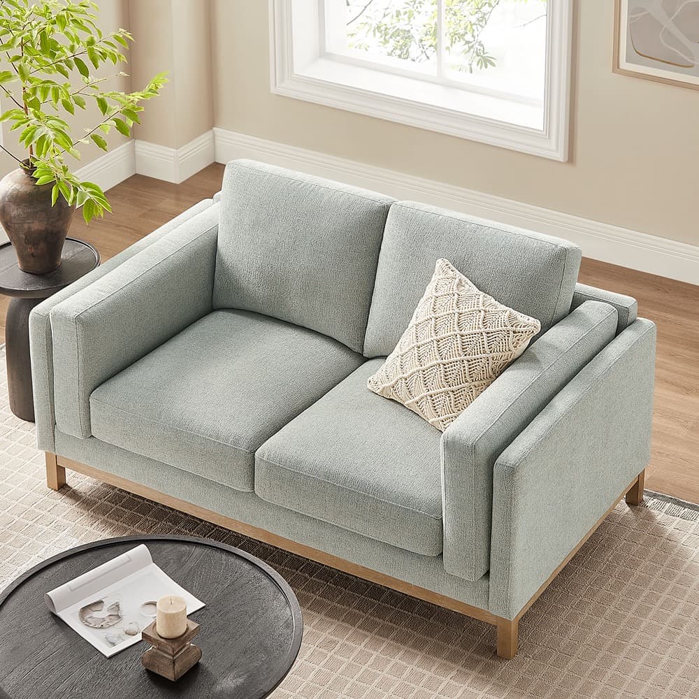 Roscoe 63 inch Fabric Loveseat in Mist by Modway - Image 9