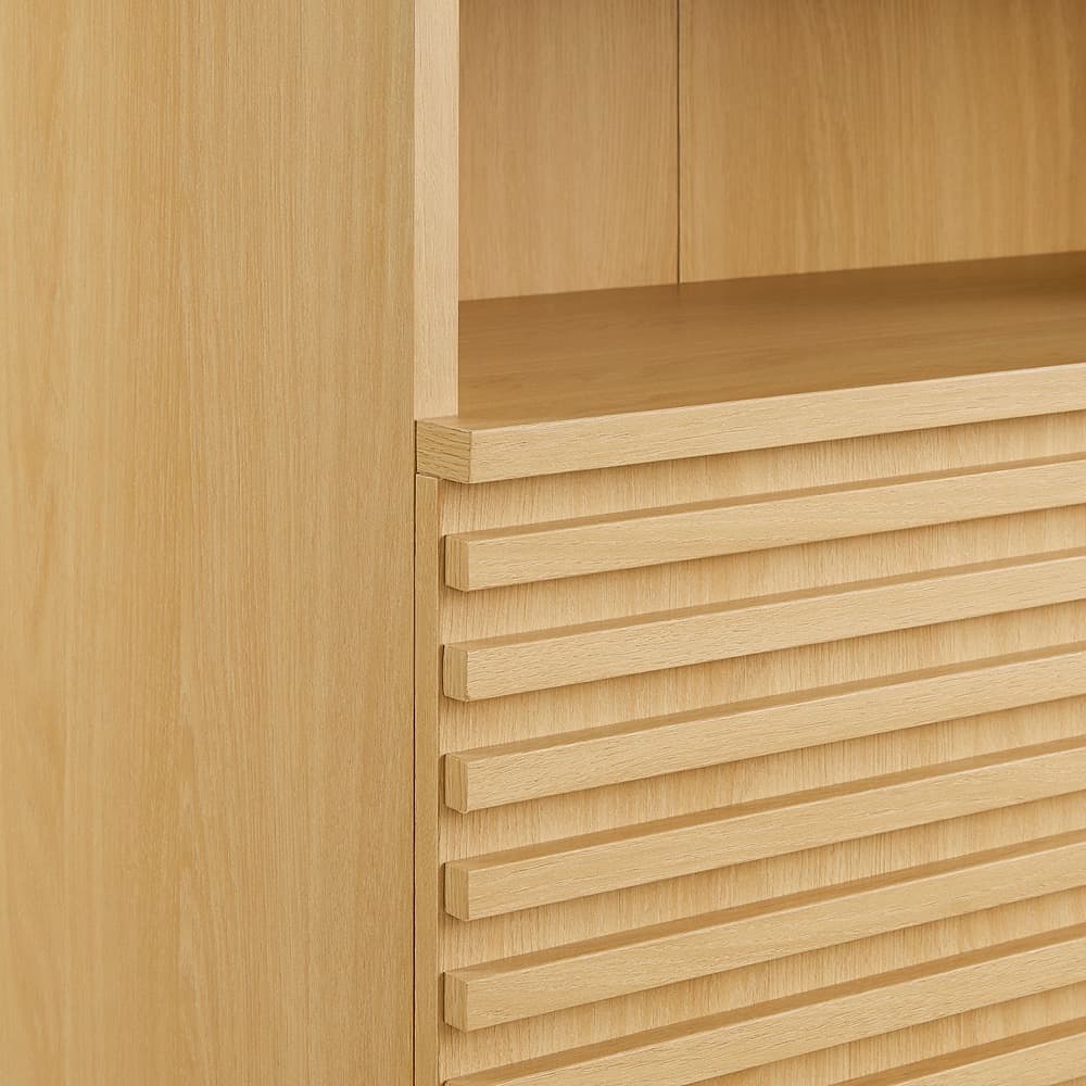 Render Freestanding Bathroom Storage Cabinet in Oak by Modway - Image 7