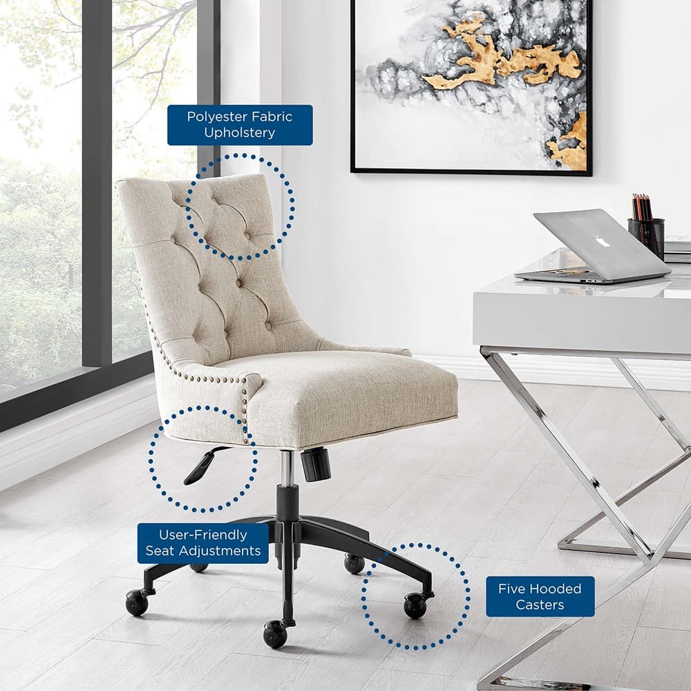 Regent Tufted Fabric Office Chair by Modway - Image 9