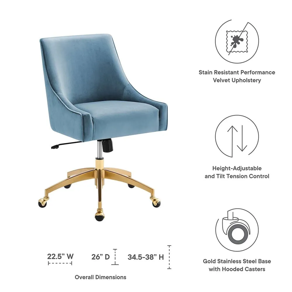 Discern Performance Velvet Office Chair by Modway - Image 2