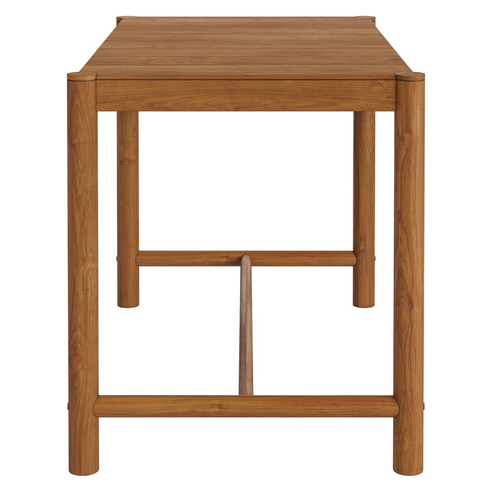 Eleni Rectangle 56-Inch Outdoor Patio Teak Wood Rectangular Bar Table by Modway - Image 4