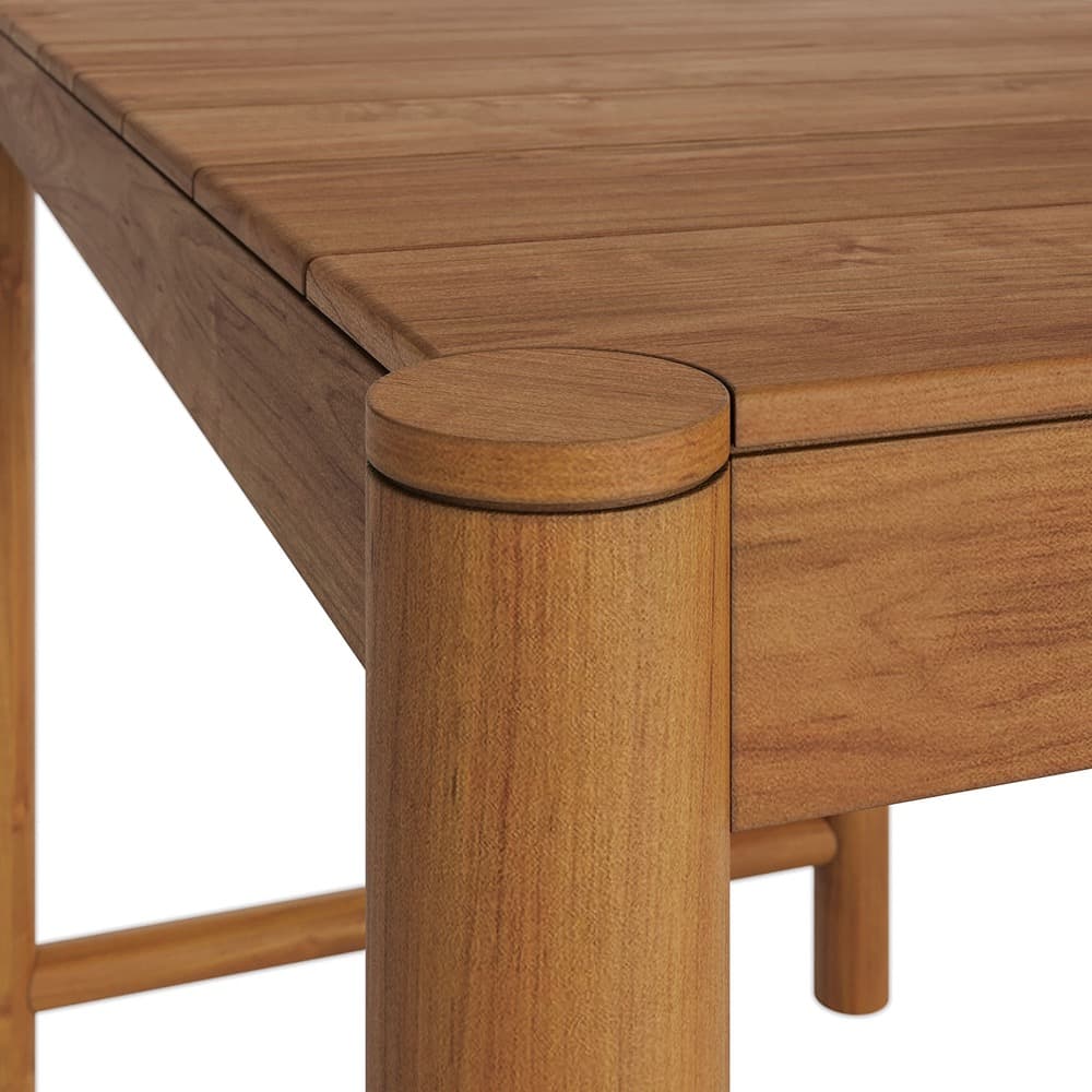 Eleni Rectangle 56-Inch Outdoor Patio Teak Wood Rectangular Bar Table by Modway - Image 7