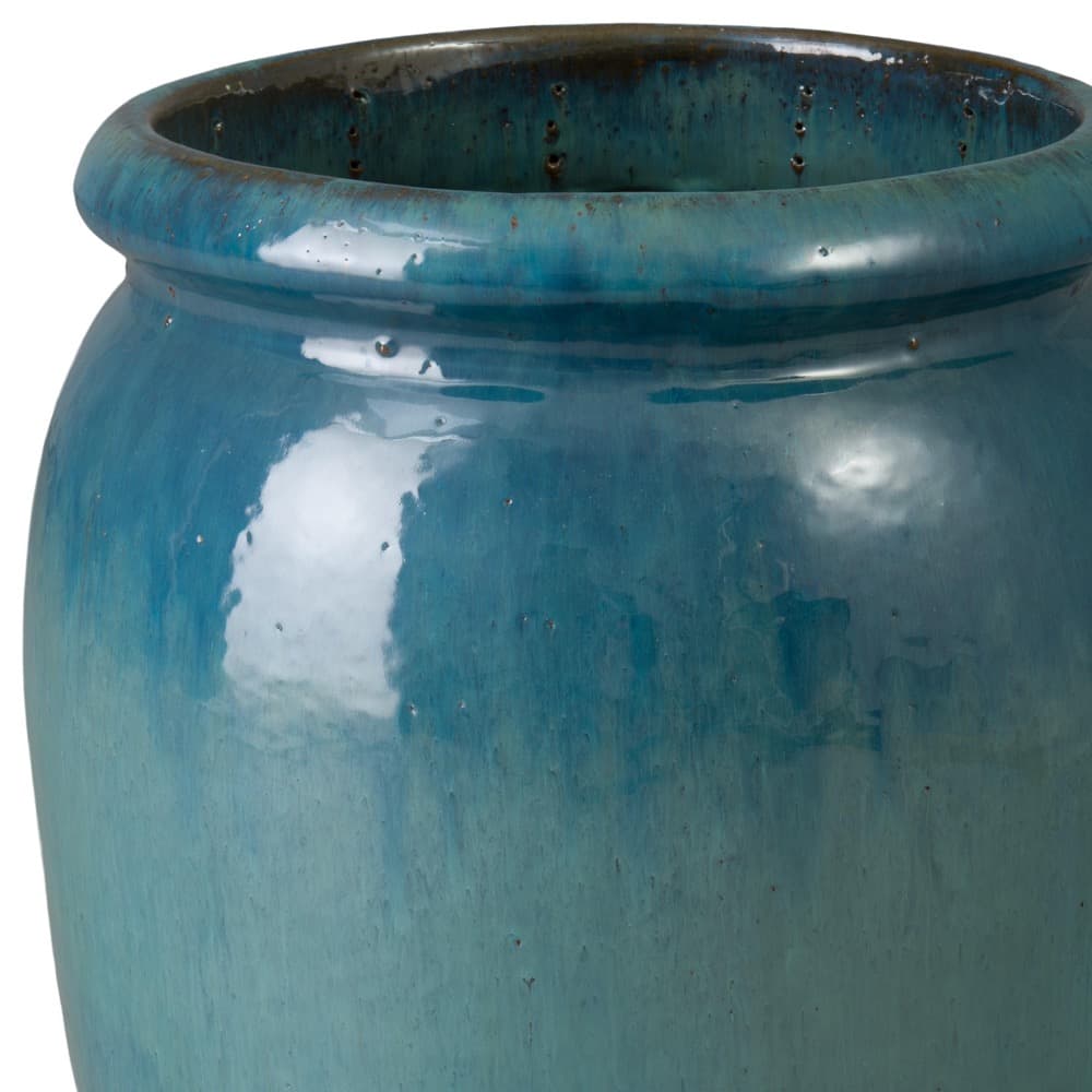 Convex Teal Ceramic Planter by Emissary - Image 4