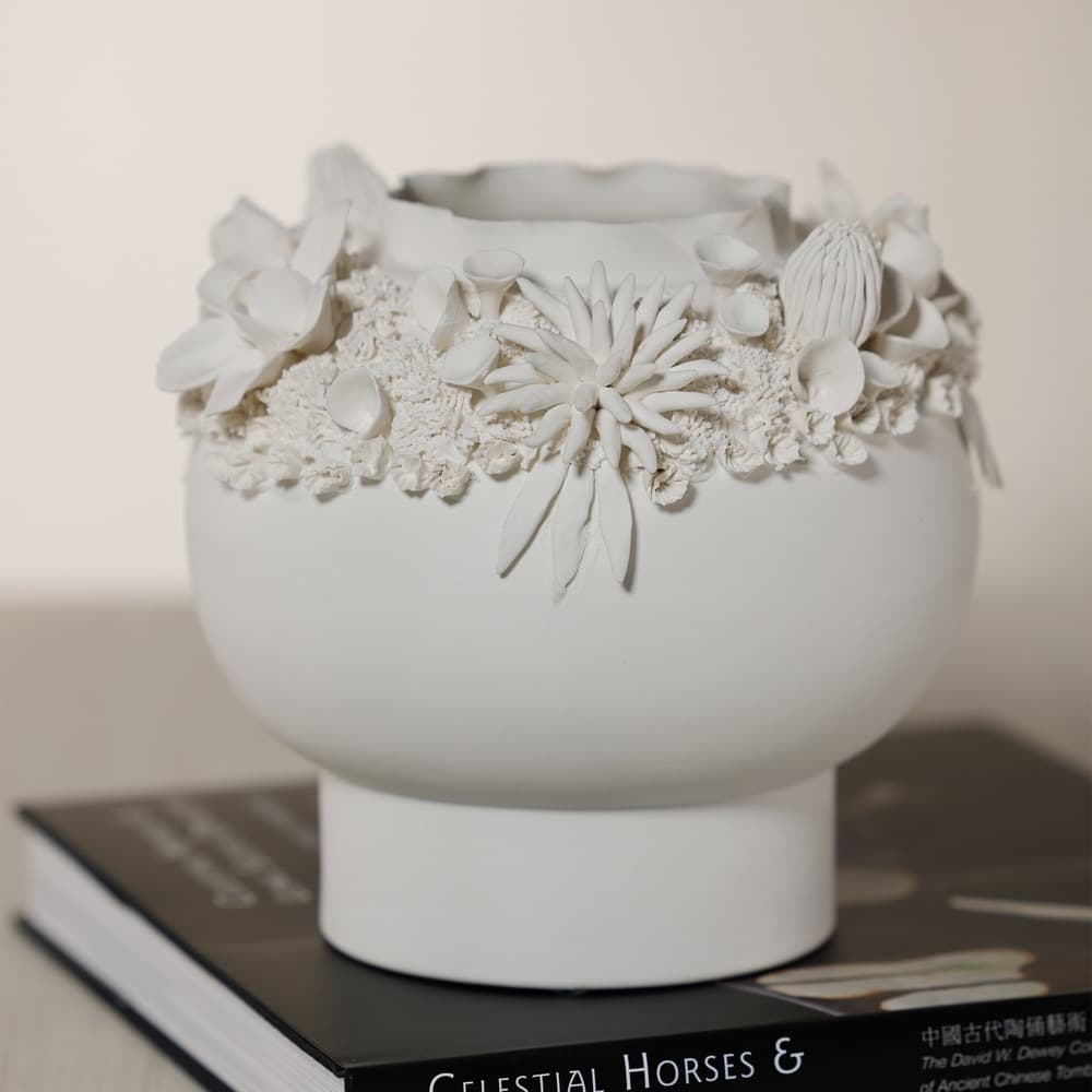 Shellstone Handmade Ceramic Vase by Zodax - Image 2