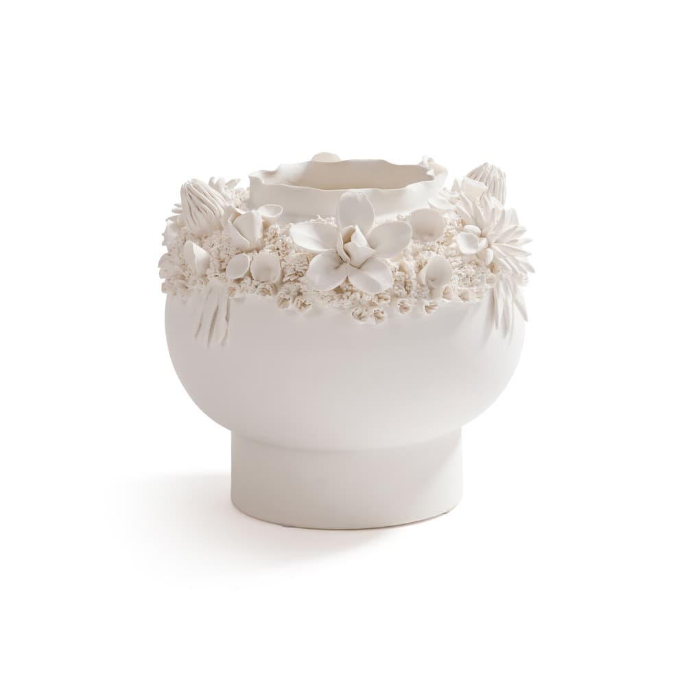 Shellstone Handmade Ceramic Vase by Zodax