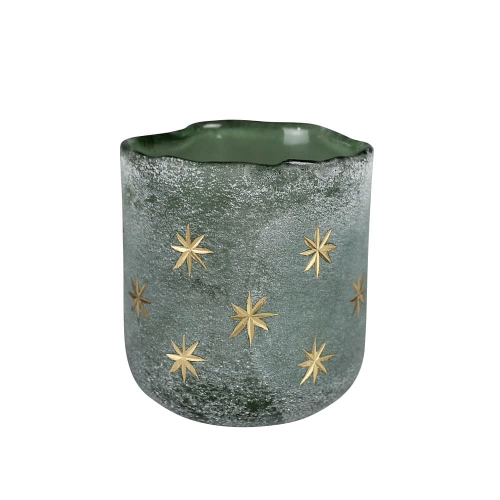 Glass Votive with Star Etching Set of 3 by HomArt - Image 3