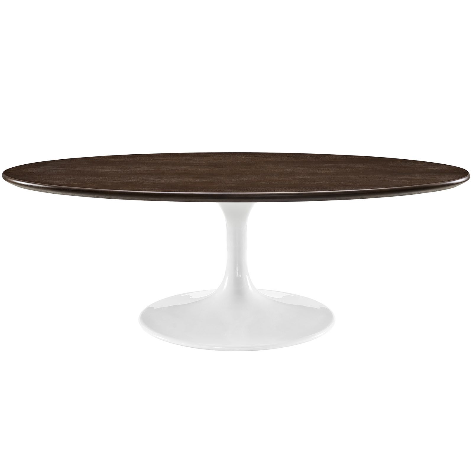 Lippa 48" Oval Shaped Walnut Coffee Table in Walnut by Modway