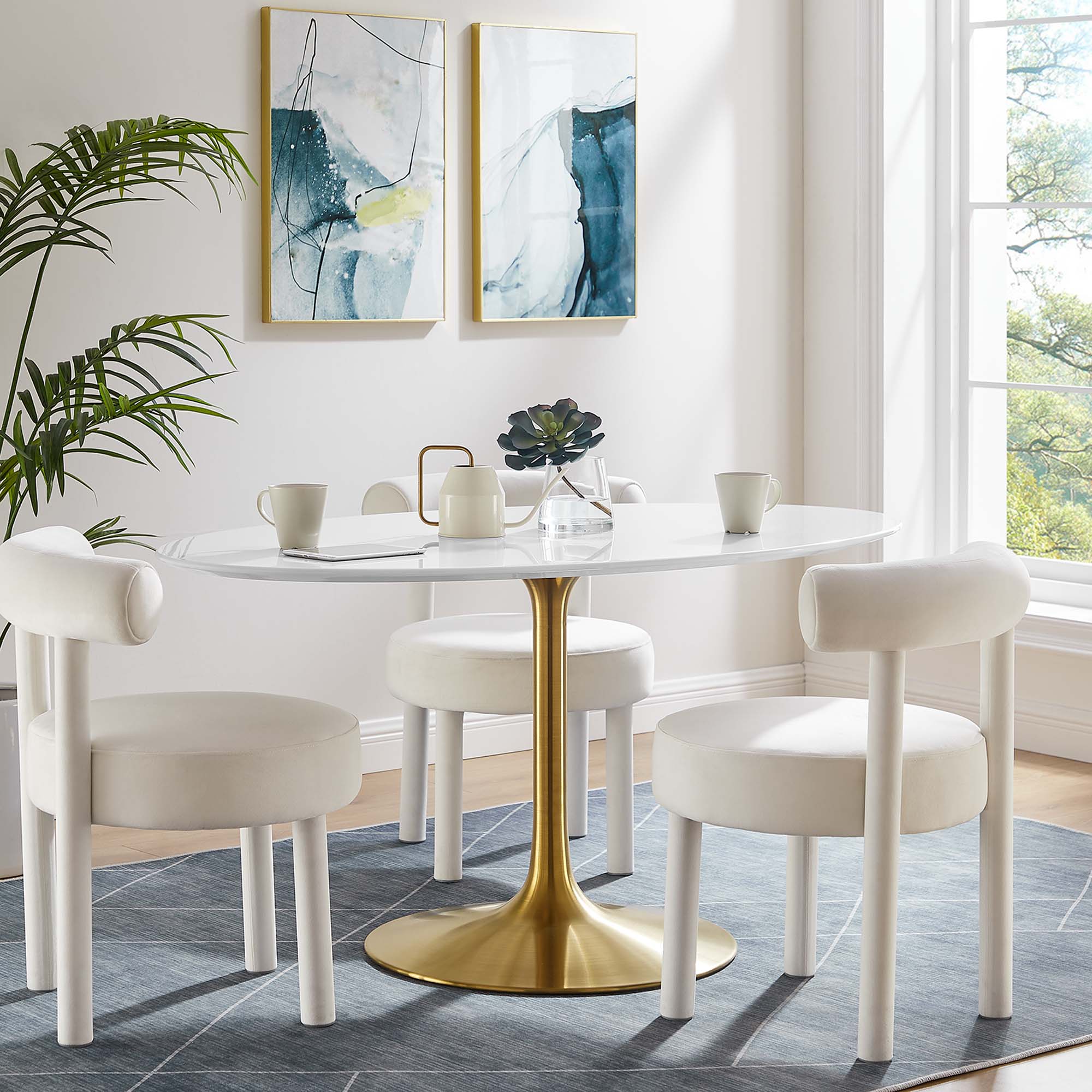 Lippa 60" Oval Wood Dining Table by Modway - Image 6