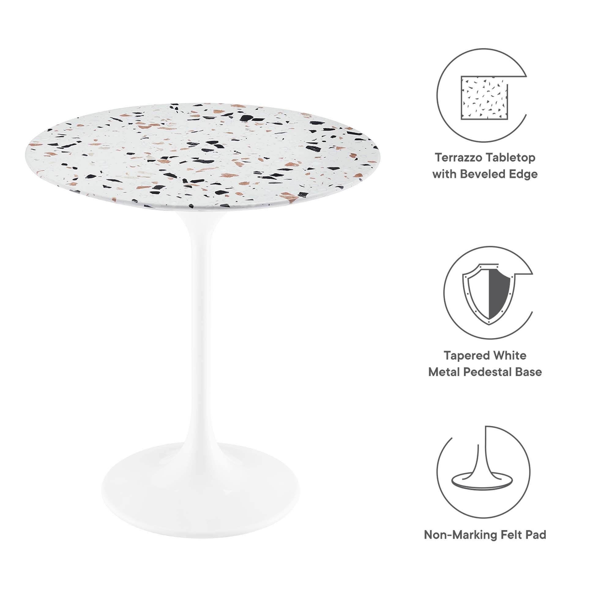 Lippa 20" Round Terrazzo Side Table by Modway - Image 2